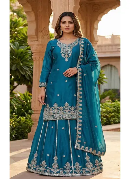 10093 A To D By Zorista Chinon Silk Readymade Suits Wholesale In India